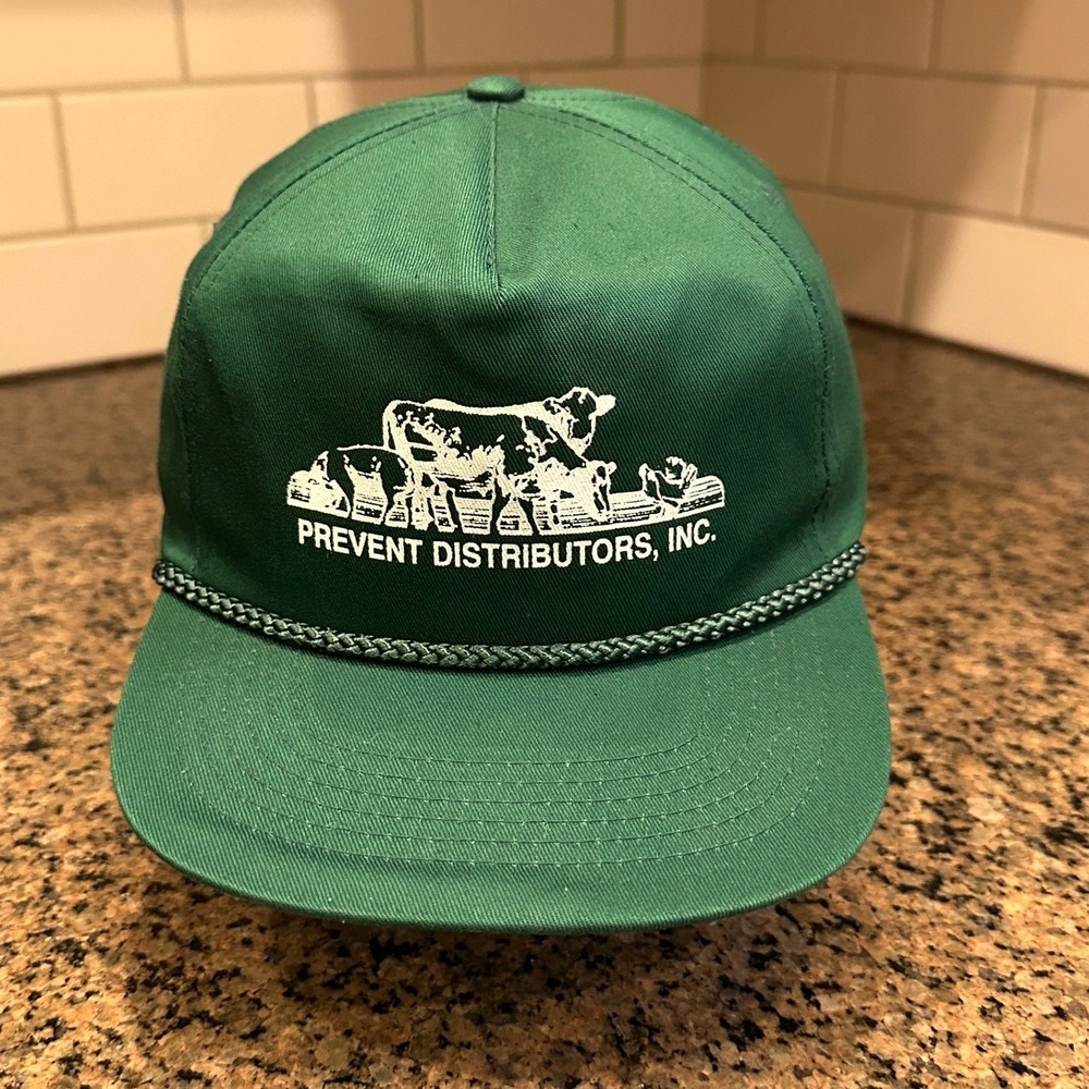 Prevent Distributors Inc Hoxer Headwear Rope Hat Snapback Green Cotton